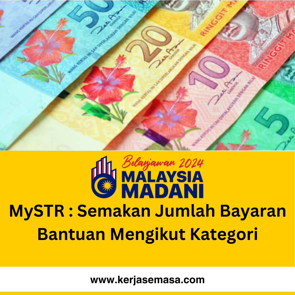 MySTR : Semakan Jumlah Bayaran Bantuan Mengikut Kategori